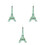 3Pièces Puzzle Bois Vert 3D Tour Eiffel Jouet Ludo-Éducatif 1