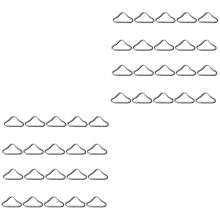 80Pcs Weatherproof Silver Triangle Rings Trampoline Strap Buckles