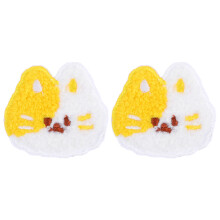 2Pcs Colorful Embroidered Animal Patches Felt Stickers for Decoration