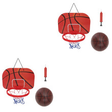 2Sets Mini Indoor Basketball Set for Portable Plastic Toy