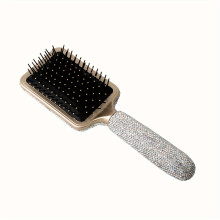 Luxury Rhinestone Cushion Hairbrush for Women – Gentle Scalp Massage & Detangling, Portable, Multi-Color – Compatible with All Hair Types
