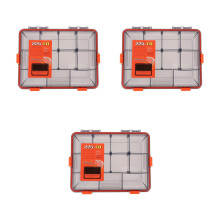 3 Pcs Fishing Gear Storage Box Lure Tray Tools Orange