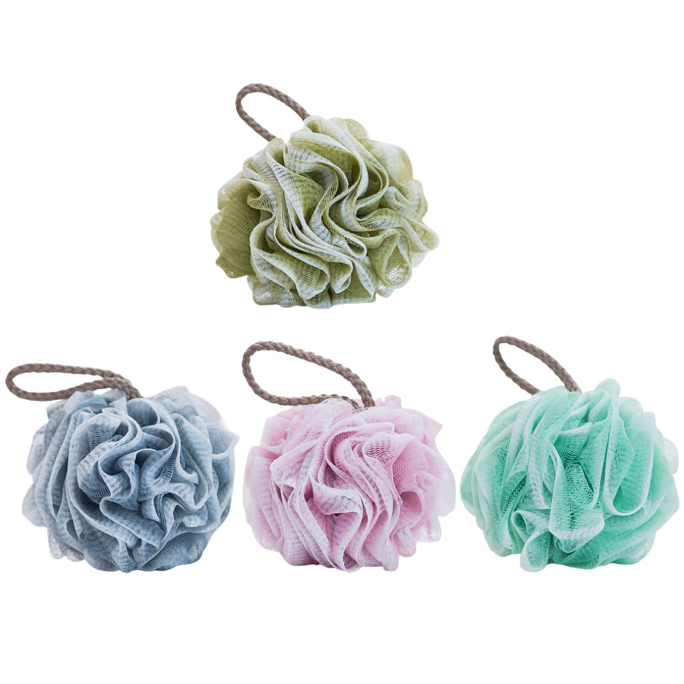 Vaguelly 4Pcs Pe Mesh Bath Poufs Shower Balls For Deep Cleansing And Foam Boost