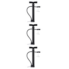3Pcs Lightweight Black Bike Tire Floor Pump Metal Tube Air Inflator