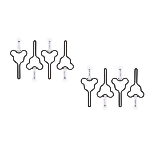 8Pièces Support Crottes PP Noir Clip Fixation