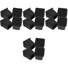 16Pièces Protections Pieds D'échelle Silicone Antidérapantes Noires