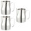3Pcs Stainless Steel Creamer Frothing Pitcher Silver Handle 1