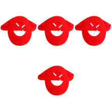 4Pièces Accessoires Casque Rouges, Visière Bord Large Pour Chantier