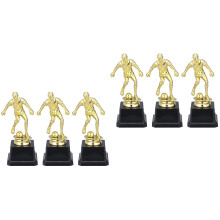 6St Gouden Sporttrofee Met Voetbalfiguur Voor Prijsuitreiking