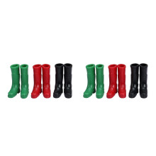 6Paires Mini Bottes Jouet Plastique Décor Pour Scène Maison