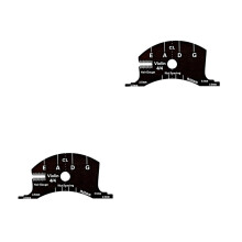 2Pcs Black Plastic Violin Bridge Tool Measuring Template for Repair