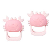2Pcs Pink Baby Bracelet Teethers Soft Silicone Chew Toys for Infants