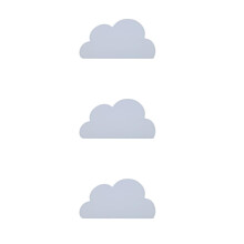 3Pcs Heat Resistant Grey Silicone Cloud Table Mats Kids Washable