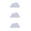 3Pcs Heat Resistant Grey Silicone Cloud Table Mats Kids Washable 1