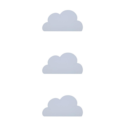 3Pcs Heat Resistant Grey Silicone Cloud Table Mats Kids Washable