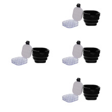 4Pcs Plastic Painting Brush Washer Bucket Multifunctional Black Carry