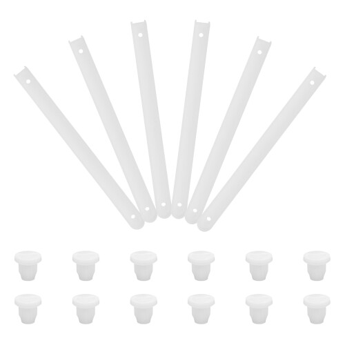 12Sets Durable Plastic Drawer Slides Replacement Parts for Cabinets