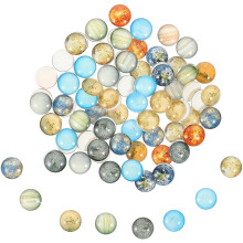100Pcs Durable Glass Dome Gemstone Patches for DIY Jewelry Crafting
