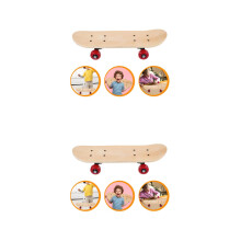 2Pcs Hand-Painted 43Cm Double-Sided Skateboard Deck For Kids