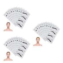 3Pcs Eyebrow Stencil Templates White Adhesive Precision Shaping Tools