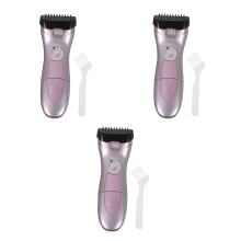 3Pcs Lady Electric Cordless Female Body Trimmer Rose Gold