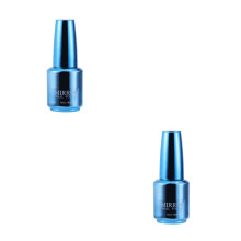 2St Blauwe Metallic Spiegel Nagellak Drogend Voor Dames Nail Art