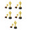 5Pièces Trophées Décoratifs Dorés En Trophy Multi-Usage 1