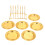 4Sets Gouden Creatieve Snackplateaus Met Opslagrek 1