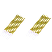 48St Slanke Gouden Glitter Kaarsen Voor Taart Bij Verjaardagsfeest