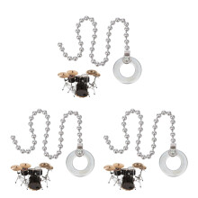 3St Aluminium Cymbal Rattler Chain Voor Jazz Drum En Snaredrum