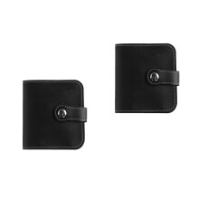 2St Zwart PU Ukulele Pick Tas Met 16- Opbergruimte En Sluiting