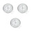 3St Witte Mini Digitale Auto Metalen Stick on Decoratieve 1