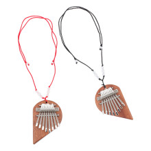 2St Draagbare Kalimba Duimpiano Bruin Mini Muziekinstrument