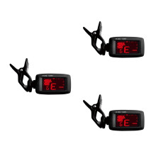 3St Elektronische Tuner Met Clip, Zwart, Voor Gitaar En Viool Gebruik