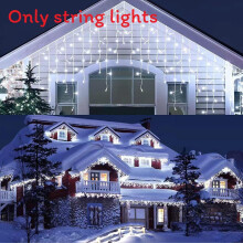 (White Light, 4m) Style Gypsophila Solar String Lights With Drooping For Decor Outdoor Christmas