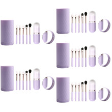 5Sets Praktische Violet Cosmetica Kwasten Voor Gezicht En