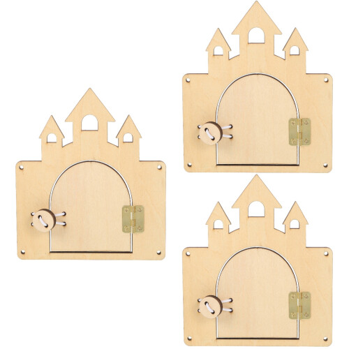 3Sets Interactieve Khaki Busy Board Kinderspeelgoed DIY Educatief