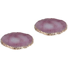 2St Paarse Resin Ronde Paletten Nauwkeurige Verftray Voor Kunstenaars
