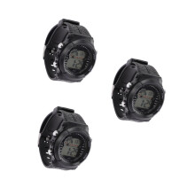 3St Multifunctionele Digitale Sporthorloges Zwart Outdoor LED