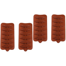 4St Bruine Multi-Purpose Siliconen Bakvormen Voor Chocolade En Fondant