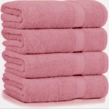 (Pink, 1-Piece) 500GSM Egyptian Cotton Bath Sheets 70x140cm – Super Soft, Ultra-Absorbent Towels for Bathroom, Gym & Hotel Use (Pack of 1,2,3,4,6,8)