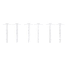 6Pièces Règle En T Transparente Double Échelle Pour Mesures Précises