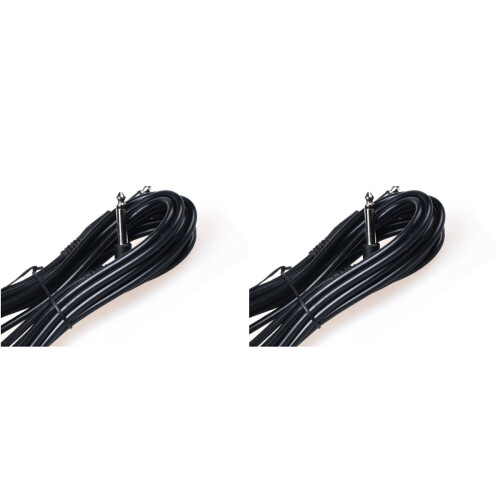 2Pièces Câble Guitare Noir Durable Acoustique Électrique