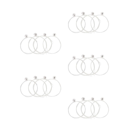 20Pièces Cordes Nylon Blanches Pour Ukulélé Cordage Durable Accessoire