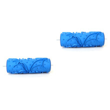 2Pièces Rouleaux Bois Bleus 15Cm Pour Décoration Murale