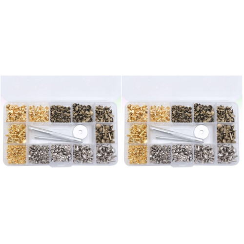 600Ensembles Boutons Rivetés Colorés Pour Mode Accessoires Cuir