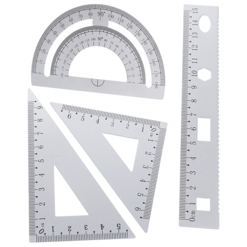 3Ensembles Ensemble Triangle Règle Argent Résistant Pour