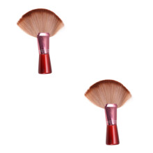2Pièces Pinceau Professionnel Nylon Marron Pour Femme
