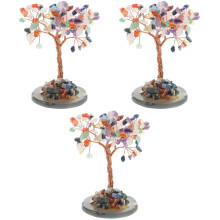 3Pièces Arbres En Cristal Décoratifs Couleurs Assorties Pour Bureau