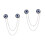 2Pièces Pinces Broches Œil Colorés Accessoire Mode 1